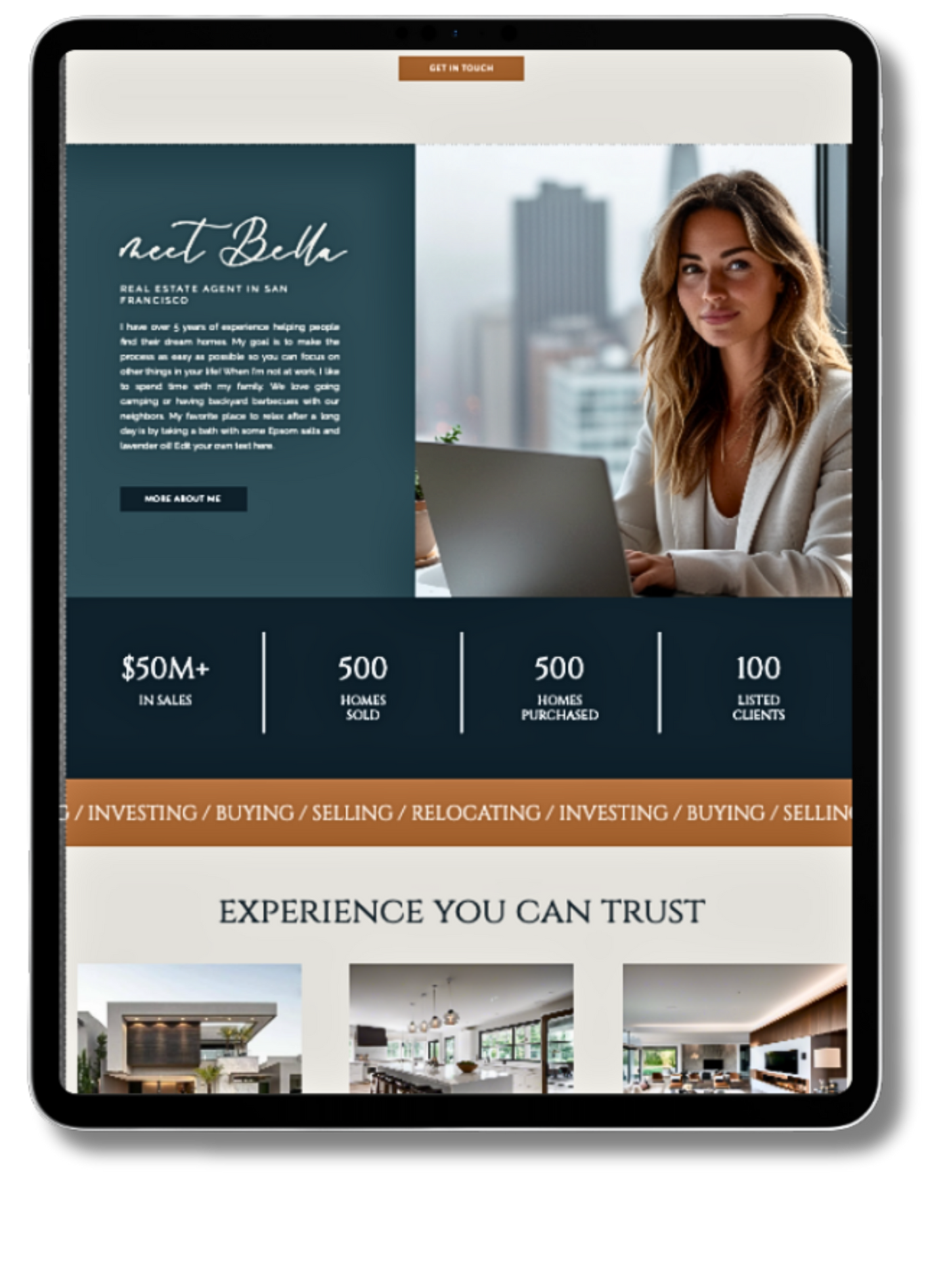 Bella Sinclair Showit Website Template