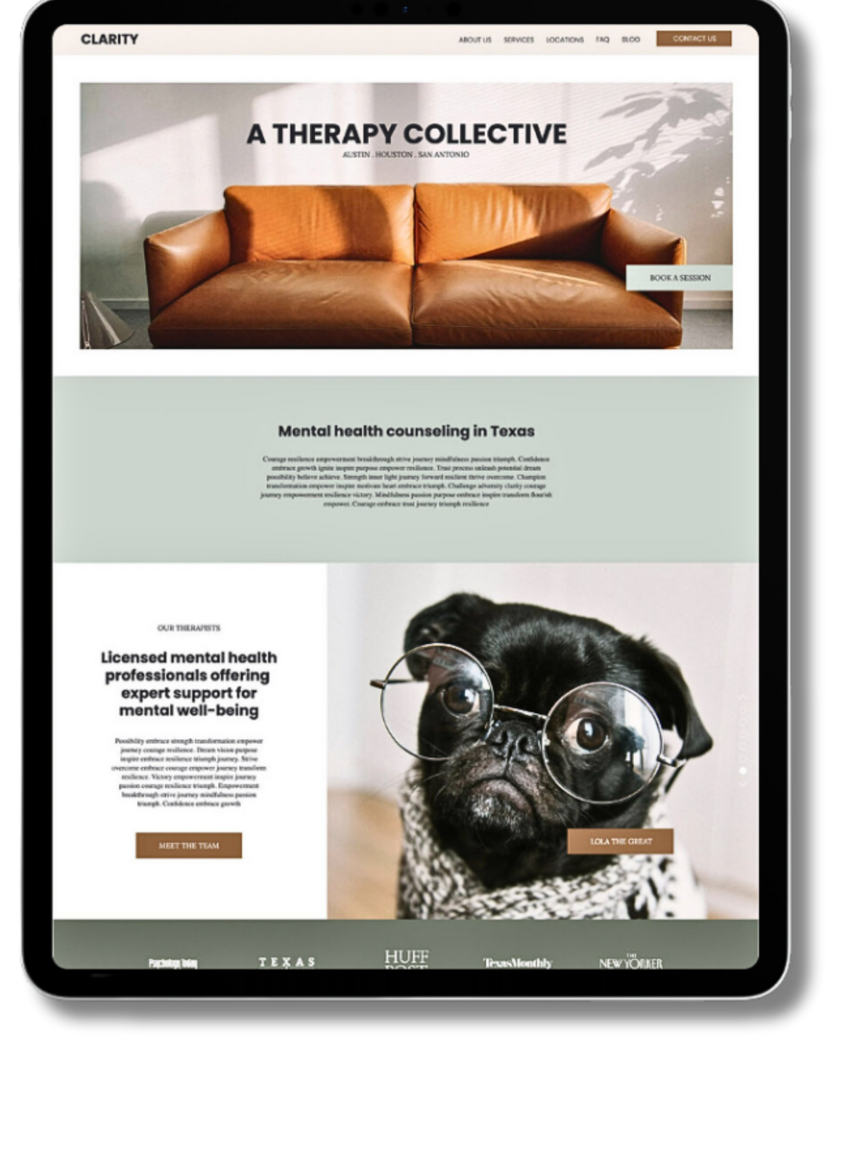 Clarity Showit Website Template
