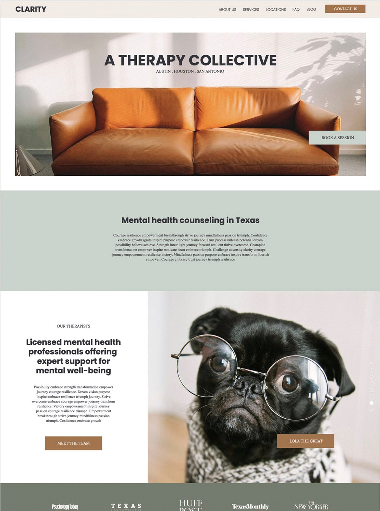 Clarity Showit Website Template