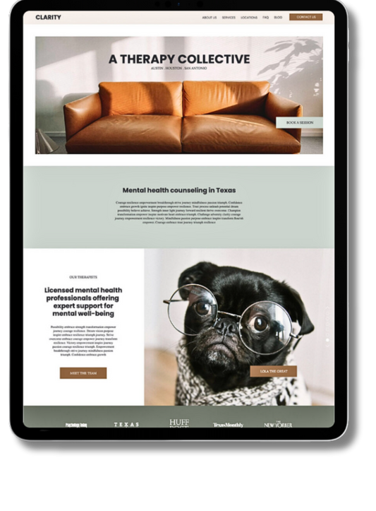 Clarity Showit Website Template