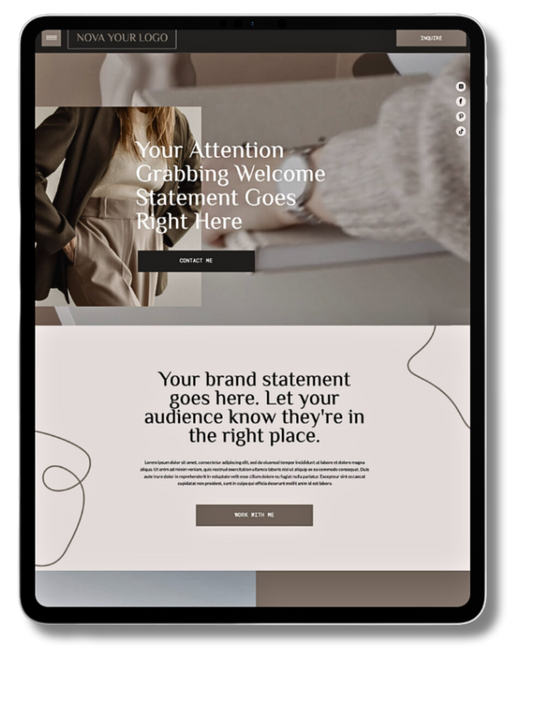 Nova Showit Website Template