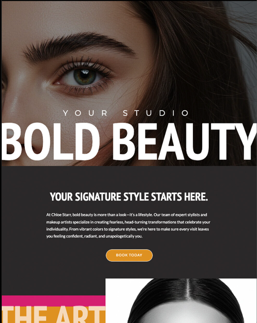 Chloe Starr Showit Website Template